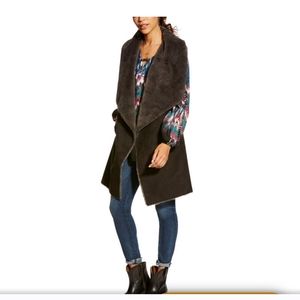 Ariat Faux Fur Suede Women's Hunter  Vest Size Medium NWT